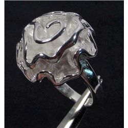 10173 - SILVER ROSE RING MARKED .925