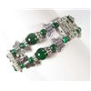 Image 1 : 10438 - TIBETAN SILVER JADE BRACELET