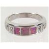 Image 1 : 10538 - PINK OPAL SILVER RING SIZE 7