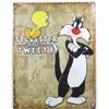 Image 1 : 10106 - SYLVESTER AND TWEETY CARTOON METAL SIGN