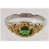 Image 1 : 9507 - STERLING SILVER CHROME GREEN DIOPSIDE RING