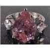 Image 1 : 9391 - WHITE GOLD PLATED PINK SAPPHIRE & WHITE TOPAZ RING