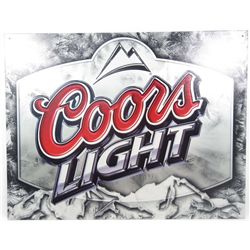 9920 - COORS LIGHT BEER METAL SIGN