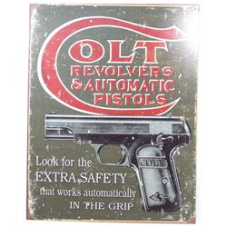 9932 - COLT REVOLVERS METAL SIGN