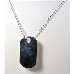 10629 - SILVER DOG TAG NECKLACE MARKED .925