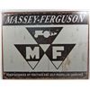 Image 1 : 1568 - MASSEY-FERGUSON METAL SIGN - APPROX. 12.5" X 16"