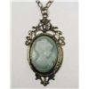 Image 1 : 2046 - CAMEO PENDANT WITH CHAIN - 3"