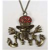 Image 1 : 2073 - SKELETON IN TOP HAT PENDANT WITH CHAIN