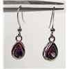 Image 1 : 2528 - PAIR OF WHITE GOLD PLATED AMETHYST EARRINGS