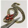 Image 1 : 2159 - METAL & RHINESTONE SNAKE RING