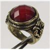 Image 1 : 2145 - RETRO RUBY COLORED STONE RING