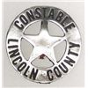 Image 1 : 2249 - LINCOLN COUNTY CONSTABLE METAL BADGE COLLECTIBLE