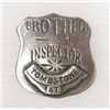 Image 1 : 2266 - TOMBSTONE ARIZONA TERRITORY BROTHER INSPECTOR METAL BADGE COLLECTIBLE