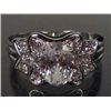 Image 1 : 2506 - WHITE GOLD PLATED WHITE TOPAZ RING