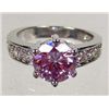 Image 1 : 2505 - WHITE GOLD PLATED TANZANITE & TOPAZ RING