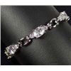 Image 1 : 2476 - WHITE GOLD PLATED WHITE TOPAZ BRACELET