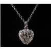 Image 1 : 1738 - SILVER HEART PENDANT & NECKLACE - MARKED 925