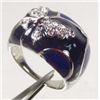 Image 1 : 1901 - WHITE GOLD PLATED SWAROVSKI CRYSTAL BUTTERFLY RING