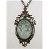 Image 1 : 2044 - CAMEO PENDANT WITH CHAIN - 3"