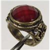 Image 1 : 2146 - RETRO RUBY COLORED STONE RING