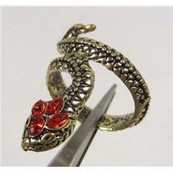 2150 - METAL & RHINESTONE SNAKE RING