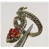 Image 1 : 2150 - METAL & RHINESTONE SNAKE RING
