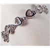 Image 1 : 9572 - WHITE GOLD PLATED PINK SAPPHIRE TENNIS BRACELET