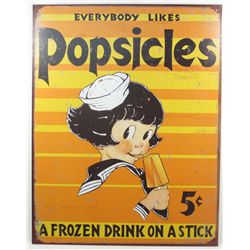 10022 - EVERYBODY LIKES POPSICLES METAL SIGN