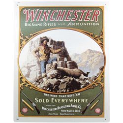 10010 - WINCHESTER BIG GAME RIFLES METAL SIGN