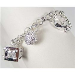 10810 - SILVER CHARM BRACELET MARKED .925