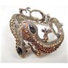 Image 1 : 8823 - SWAROVSKI CRYSTAL DOUBLE GECKO CUFF BRACELET