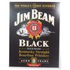 Image 1 : 9909 - JIM BEAM BLACK WHISKY  ADVERTISING METAL SIGN