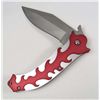 Image 1 : 10863 - TATER HILL KNIFE WERKS RED FLAME POCKET KNIFE