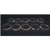 Image 1 : 11033 - SET OF 10 SILVER PLATED RINGS MARKED .925