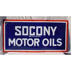 Lot 014: Socony Motor Oils Sign