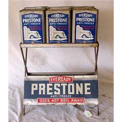 Lot 045: Eveready Prestone Anti-Freeze Folding Metal Display Rack w/Containers