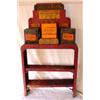 Image 1 : Lot 047: Exide Battery Metal Display Rack w/3 cardboard battery cases