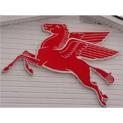 Lot 050: Mobil 9 Ft. Pegasus Sign