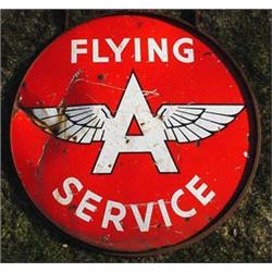 Lot 053_B: Round Flying Service Road Sign