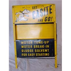 Lot 056: "Get Casite and Go!" Folding Advertising Sign