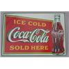 Image 1 : Lot 074: Tin Sign "Ice Cold Coca-Cola Sold Here"