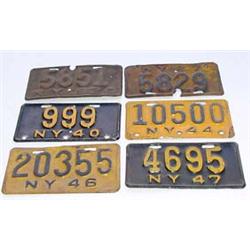 Lot 086A: Twenty-one (21) NYS Motorcycle License Plates