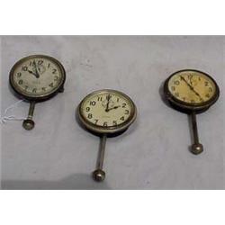 Lot 093: Three (3) Elgin Car Clocks