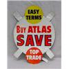 Image 1 : Lot 101: Tin "Buy Atlas" Tab Advertising Sign