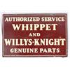 Image 1 : Lot 102: Porcelain Sign "Whippet and Willys-Knight Genuine Parts"