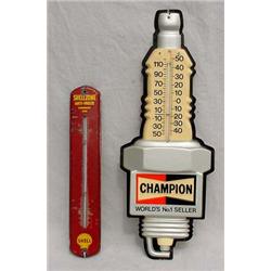 Lot 105: Two (2) Advertising Thermometers