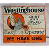 Image 1 : Lot 109: Tin "Westinghouse" Advertising Sign