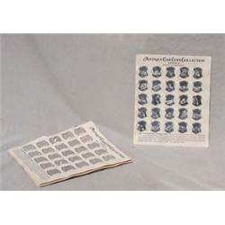 Lot 114: Five (5) Sheets of Antique Car Coin Collection