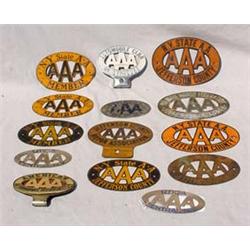 Lot 119: Fourteen (14) AAA Car Plaques