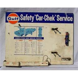 Lot 127: Gulf "Safety Car-Chek Service" Sign